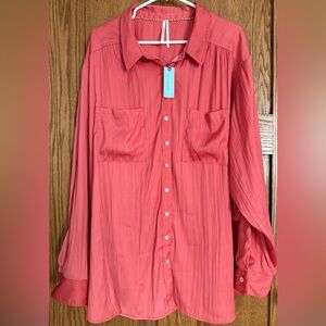 Anthropologie Coral Blouse